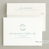 "CORONET" - Holiday Cards in Spearmint by Melanie Kosuge - FREE Recipient Addressing