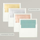 "CORONET" - Holiday Cards in Spearmint by Melanie Kosuge - Envelope Liners