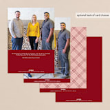 "Modern Thanks" - Holiday Cards in Crimson by Mansi Verma - Back of Card