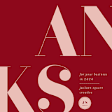 "Modern Thanks" - Holiday Cards in Crimson by Mansi Verma - Close-Up