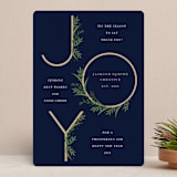 "Modern Gilded Joy" - Holiday Cards in Midnight by Oma N. Ramkhelawan - Front