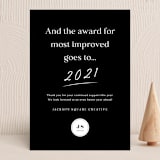 "Most Improved Year" - Holiday Cards in Coal by Kaydi Bishop - Front