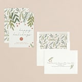 "Dark Greenery" - Holiday Cards in Ash by Betsy Siber - Assembled