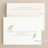 "Dark Greenery" - Holiday Cards in Ash by Betsy Siber - FREE Recipient Addressing
