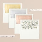 "Dark Greenery" - Holiday Cards in Ash by Betsy Siber - Envelope Liners
