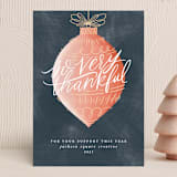 "Thankful Ornament" - Holiday Cards in Navy by Ally Madison - Front