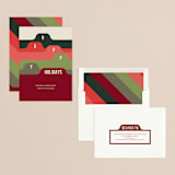 "Filed" - Holiday Cards in Wine by Shari Margolin - Assembled
