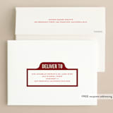 "Filed" - Holiday Cards in Wine by Shari Margolin - FREE Recipient Addressing