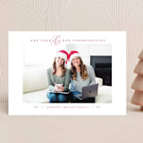 "Peace Love Prosperity" - Holiday Cards in Crimson by Heather Cairl - Front