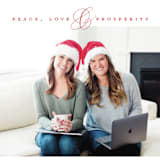 "Peace Love Prosperity" - Holiday Cards in Crimson by Heather Cairl - Close-Up