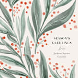 "Mistletoe Greetings" - Holiday Cards in Cream by Monika Torun - Close-Up