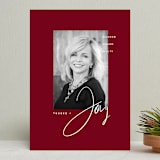 "Thanks & Joy" - Holiday Cards in Cardinal by fatfatin - Front