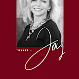 "Thanks & Joy" - Holiday Cards in Cardinal by fatfatin - Close-Up