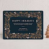 "Framed Foliage" - Holiday Cards in Juniper by Paper Raven Co. - Front