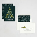 "Layered Tree" - Holiday Cards in Pine by Makewells - Assembled