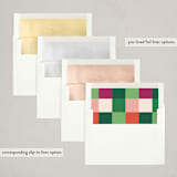 "Merry and Bright Letters" - Holiday Cards in Holly Berry by Lisa McLean - Envelope Liners