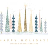 "Happy Holidays" - Holiday Cards in Snow by Laura Mitchell - Close-Up