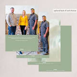 "Bold Joy" - Holiday Cards in Mint by Hooray Creative - Back of Card