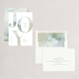 "Bold Joy" - Holiday Cards in Mint by Hooray Creative - Assembled