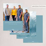 "Winter Brush Strokes" - Holiday Cards in Ice by Hooray Creative - Back of Card
