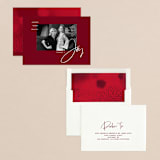 "Thanks & Joy" - Holiday Cards in Cardinal by fatfatin - Assembled