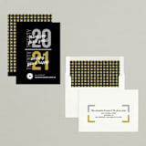 "Old New Year" - Holiday Cards in Silver and Gold by Snow and Ivy - Assembled