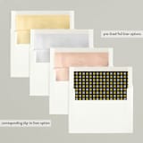 "Old New Year" - Holiday Cards in Silver and Gold by Snow and Ivy - Envelope Liners