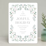 "Holiday Greenery" - Holiday Cards in Mint by Katherine Moynagh - Front