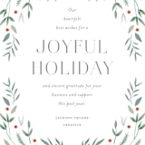 "Holiday Greenery" - Holiday Cards in Mint by Katherine Moynagh - Close-Up