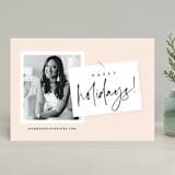"A BUSINESS CARD" - Holiday Cards in Blush by Susan Brown - Front