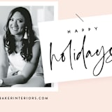 "A BUSINESS CARD" - Holiday Cards in Blush by Susan Brown - Close-Up