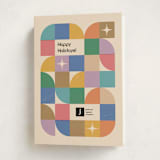 "Joyful Geometry" - Holiday Cards in Champagne by Igor - Folded Card