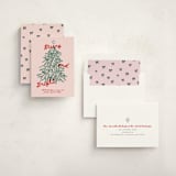 "Vintage Candlelit Tree" - Holiday Cards in Winter Rose by Holly Whitcomb - Assembled