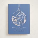 "Painted Ornament" - Holiday Cards in Sapphire by Vera Lim - Front