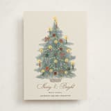 "Candlelit Christmas" - Holiday Cards in Winter Mint by Cass Loh - Front