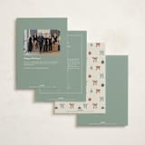 "Candlelit Christmas" - Holiday Cards in Winter Mint by Cass Loh - Back of Card Options