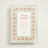 "Botanical border" - Holiday Cards in Mint by Kamala Nahas - Front