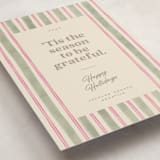 "Preppy gratitude" - Holiday Cards in Winter Rose by Creo Study - Detail