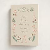 "a Very Merry Holiday Cheers" - Holiday Cards in Champagne by Ani Somi - Folded Card