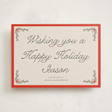 "Garland" - Holiday Cards in Cherry Glaze by Morgan Kendall - Front