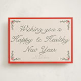 "Garland" - Holiday Cards in Cherry Glaze by Morgan Kendall - Front