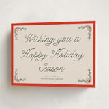 "Garland" - Holiday Cards in Cherry Glaze by Morgan Kendall - Folded Card