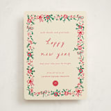 "Decked in Gratitude" - Holiday Cards in Ivory by Sarah Rosenthal - Front