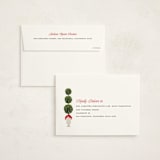 "Holiday Topiary" - Holiday Cards in Berry by Jennifer Lew - FREE Recipient Addressing