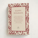 "Holiday Toile" - Holiday Cards in Cranberry by Jenna Holcomb - Folded Card
