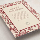 "Holiday Toile" - Holiday Cards in Cranberry by Jenna Holcomb - Detail