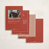 "pinstriped border" - Holiday Cards in Cranberry by Ellen Schlegelmilch - Back of Card Options