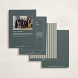 "pinstriped border" - Holiday Cards in Navy by Ellen Schlegelmilch - Back of Card Options