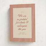 "pinstriped border" - Holiday Cards in Cranberry by Ellen Schlegelmilch - Folded Card