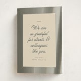 "pinstriped border" - Holiday Cards in Navy by Ellen Schlegelmilch - Folded Card